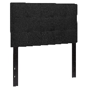 Bedford Tufted Upholstered Twin Size Headboard in Black Fabric, HG-HB1704-T-BK-GG