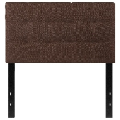 Bedford Tufted Upholstered Twin Size Headboard in Dark Brown Fabric, HG-HB1704-T-DBR-GG