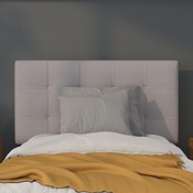 Bedford Tufted Upholstered Twin Size Headboard in Light Gray Fabric, HG-HB1704-T-LG-GG