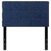Bedford Tufted Upholstered Twin Size Headboard in Navy Fabric, HG-HB1704-T-N-GG