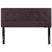 Lennox Tufted Upholstered Full Size Headboard in Brown Vinyl, HG-HB1705-F-BR-GG
