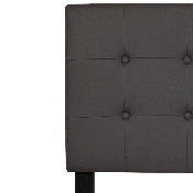 Lennox Tufted Upholstered King Size Headboard in Gray Vinyl, HG-HB1705-K-GY-GG