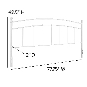 Woodstock Decorative White Metal King Size Headboard, HG-HB1706-WH-K-GG