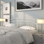 Woodstock Decorative White Metal King Size Headboard, HG-HB1706-WH-K-GG