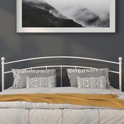 Woodstock Decorative White Metal King Size Headboard, HG-HB1706-WH-K-GG