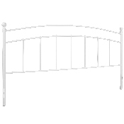 Woodstock Decorative White Metal King Size Headboard, HG-HB1706-WH-K-GG
