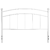 Woodstock Decorative White Metal Queen Size Headboard, HG-HB1706-WH-Q-GG