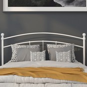 Woodstock Decorative White Metal Queen Size Headboard, HG-HB1706-WH-Q-GG