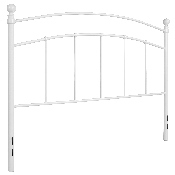 Woodstock Decorative White Metal Queen Size Headboard, HG-HB1706-WH-Q-GG