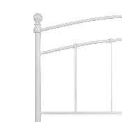Woodstock Decorative White Metal Queen Size Headboard, HG-HB1706-WH-Q-GG