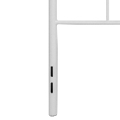 Woodstock Decorative White Metal Queen Size Headboard, HG-HB1706-WH-Q-GG