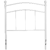Woodstock Decorative White Metal Twin Size Headboard, HG-HB1706-WH-T-GG