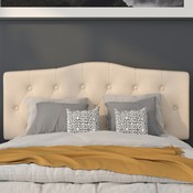 Cambridge Tufted Upholstered Full Size Headboard in Beige Fabric, HG-HB1708-F-B-GG