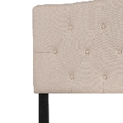 Cambridge Tufted Upholstered Full Size Headboard in Beige Fabric, HG-HB1708-F-B-GG