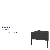 Cambridge Tufted Upholstered Full Size Headboard in Black Fabric, HG-HB1708-F-BK-GG