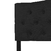 Cambridge Tufted Upholstered Full Size Headboard in Black Fabric, HG-HB1708-F-BK-GG