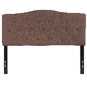 Cambridge Tufted Upholstered Full Size Headboard in Camel Fabric, HG-HB1708-F-C-GG