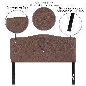 Cambridge Tufted Upholstered Full Size Headboard in Camel Fabric, HG-HB1708-F-C-GG
