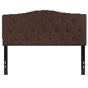 Cambridge Tufted Upholstered Full Size Headboard in Dark Brown Fabric, HG-HB1708-F-DBR-GG
