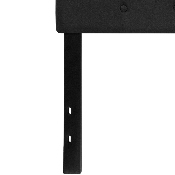 Cambridge Tufted Upholstered King Size Headboard in Black Fabric, HG-HB1708-K-BK-GG