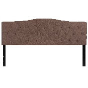 Cambridge Tufted Upholstered King Size Headboard in Camel Fabric, HG-HB1708-K-C-GG