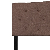 Cambridge Tufted Upholstered King Size Headboard in Camel Fabric, HG-HB1708-K-C-GG