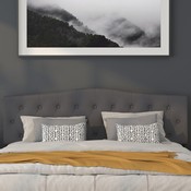 Cambridge Tufted Upholstered King Size Headboard in Dark Gray Fabric, HG-HB1708-K-DG-GG