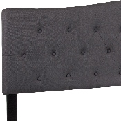 Cambridge Tufted Upholstered King Size Headboard in Dark Gray Fabric, HG-HB1708-K-DG-GG