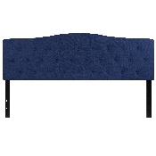 Cambridge Tufted Upholstered King Size Headboard in Navy Fabric, HG-HB1708-K-N-GG