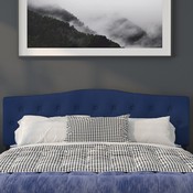 Cambridge Tufted Upholstered King Size Headboard in Navy Fabric, HG-HB1708-K-N-GG