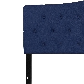 Cambridge Tufted Upholstered King Size Headboard in Navy Fabric, HG-HB1708-K-N-GG