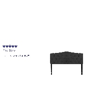 Cambridge Tufted Upholstered Queen Size Headboard in Black Fabric, HG-HB1708-Q-BK-GG