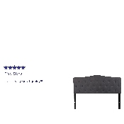 Cambridge Tufted Upholstered Queen Size Headboard in Dark Gray Fabric, HG-HB1708-Q-DG-GG