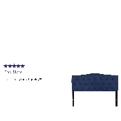 Cambridge Tufted Upholstered Queen Size Headboard in Navy Fabric, HG-HB1708-Q-N-GG