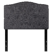 Cambridge Tufted Upholstered Twin Size Headboard in Dark Gray Fabric, HG-HB1708-T-DG-GG