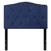 Cambridge Tufted Upholstered Twin Size Headboard in Navy Fabric, HG-HB1708-T-N-GG