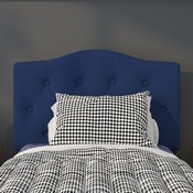 Cambridge Tufted Upholstered Twin Size Headboard in Navy Fabric, HG-HB1708-T-N-GG