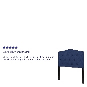 Cambridge Tufted Upholstered Twin Size Headboard in Navy Fabric, HG-HB1708-T-N-GG