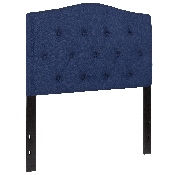 Cambridge Tufted Upholstered Twin Size Headboard in Navy Fabric, HG-HB1708-T-N-GG