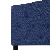 Cambridge Tufted Upholstered Twin Size Headboard in Navy Fabric, HG-HB1708-T-N-GG