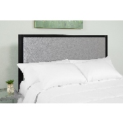 Melbourne Metal Upholstered Full Size Headboard in Light Gray Fabric, HG-HB1717-F-LG-GG