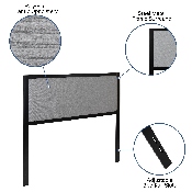 Melbourne Metal Upholstered Full Size Headboard in Light Gray Fabric, HG-HB1717-F-LG-GG