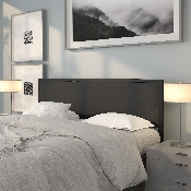 Melbourne Metal Upholstered King Size Headboard in Black Fabric, HG-HB1717-K-BK-GG