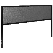 Melbourne Metal Upholstered King Size Headboard in Dark Gray Fabric, HG-HB1717-K-DG-GG