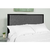 Melbourne Metal Upholstered King Size Headboard in Dark Gray Fabric, HG-HB1717-K-DG-GG