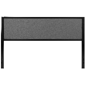 Melbourne Metal Upholstered King Size Headboard in Dark Gray Fabric, HG-HB1717-K-DG-GG