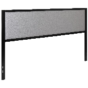 Melbourne Metal Upholstered King Size Headboard in Light Gray Fabric, HG-HB1717-K-LG-GG