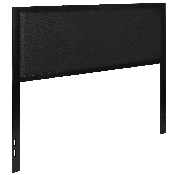 Melbourne Metal Upholstered Queen Size Headboard in Black Fabric, HG-HB1717-Q-BK-GG
