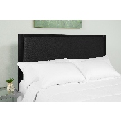 Melbourne Metal Upholstered Queen Size Headboard in Black Fabric, HG-HB1717-Q-BK-GG