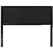Melbourne Metal Upholstered Queen Size Headboard in Black Fabric, HG-HB1717-Q-BK-GG
